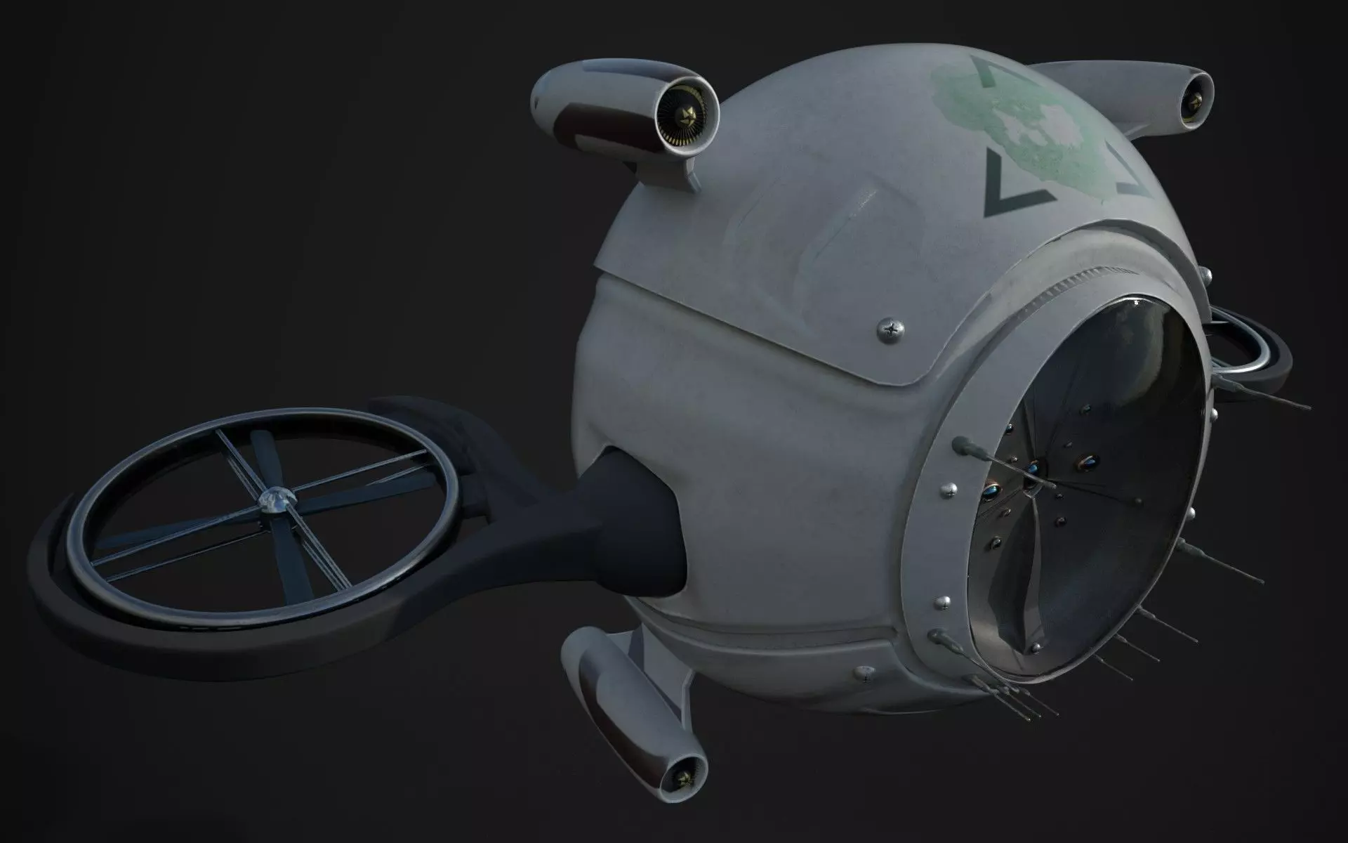 Drone  3D Model PBR 2k textures Low-poly 3D model_0