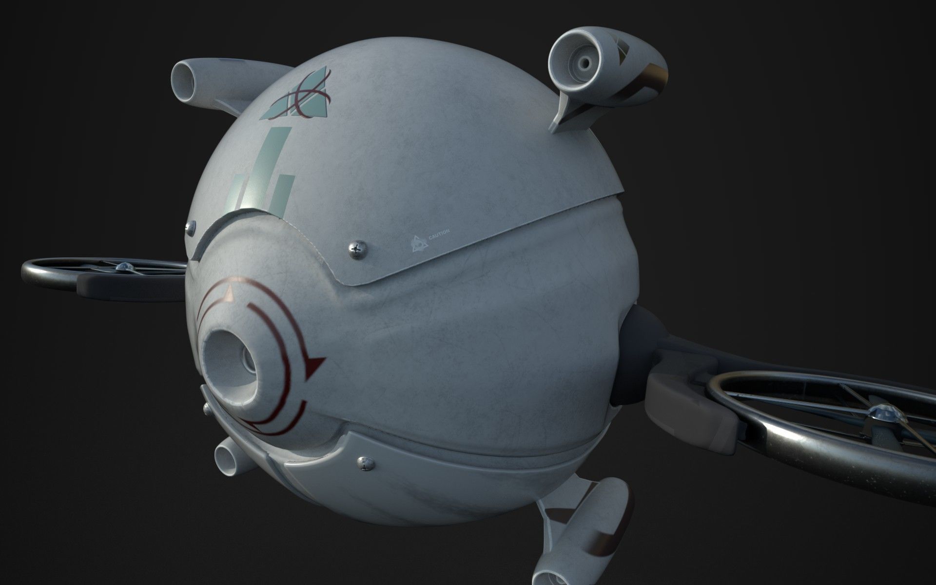 Drone  3D Model PBR 2k textures Low-poly 3D model_1