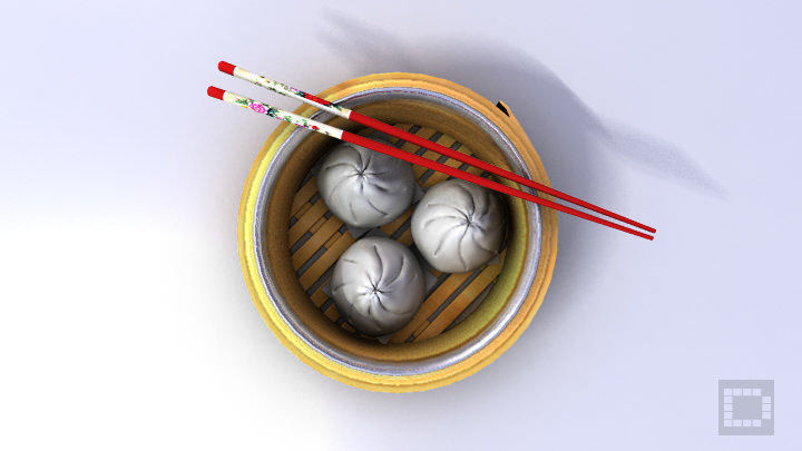 Chinese Dimsum Bun  3D model_1