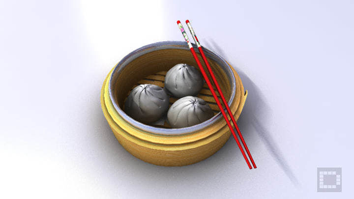 Chinese Dimsum Bun  3D model_4