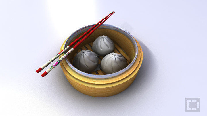 Chinese Dimsum Bun  3D model_3