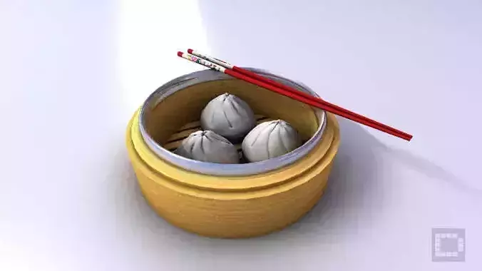 Chinese Dimsum Bun  3D model