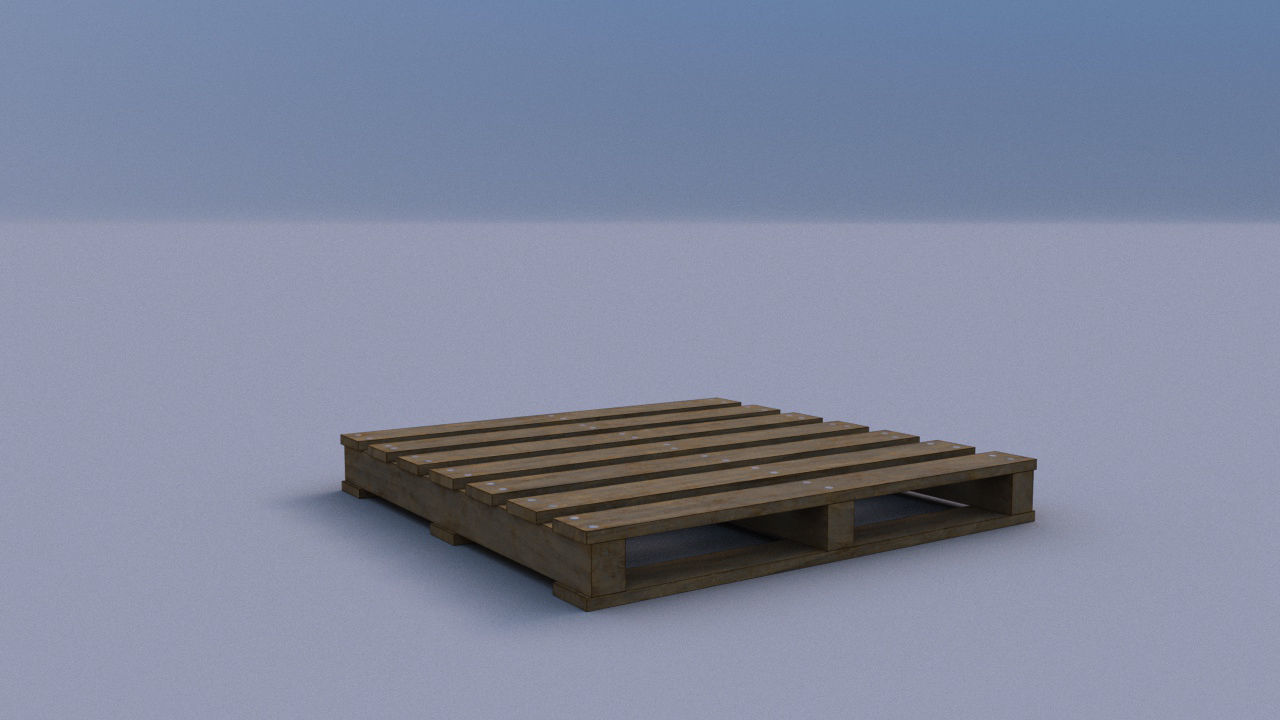 Pallet wooden Low-poly 3D model_5