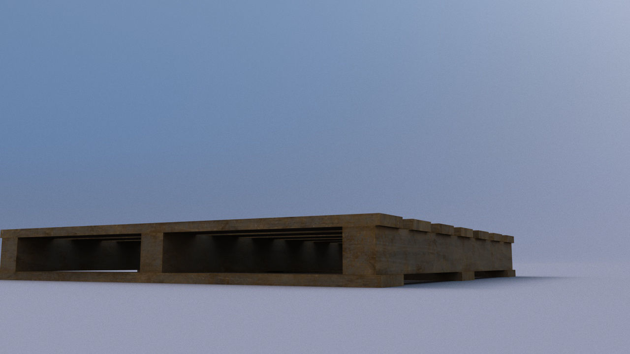 Pallet wooden Low-poly 3D model_8