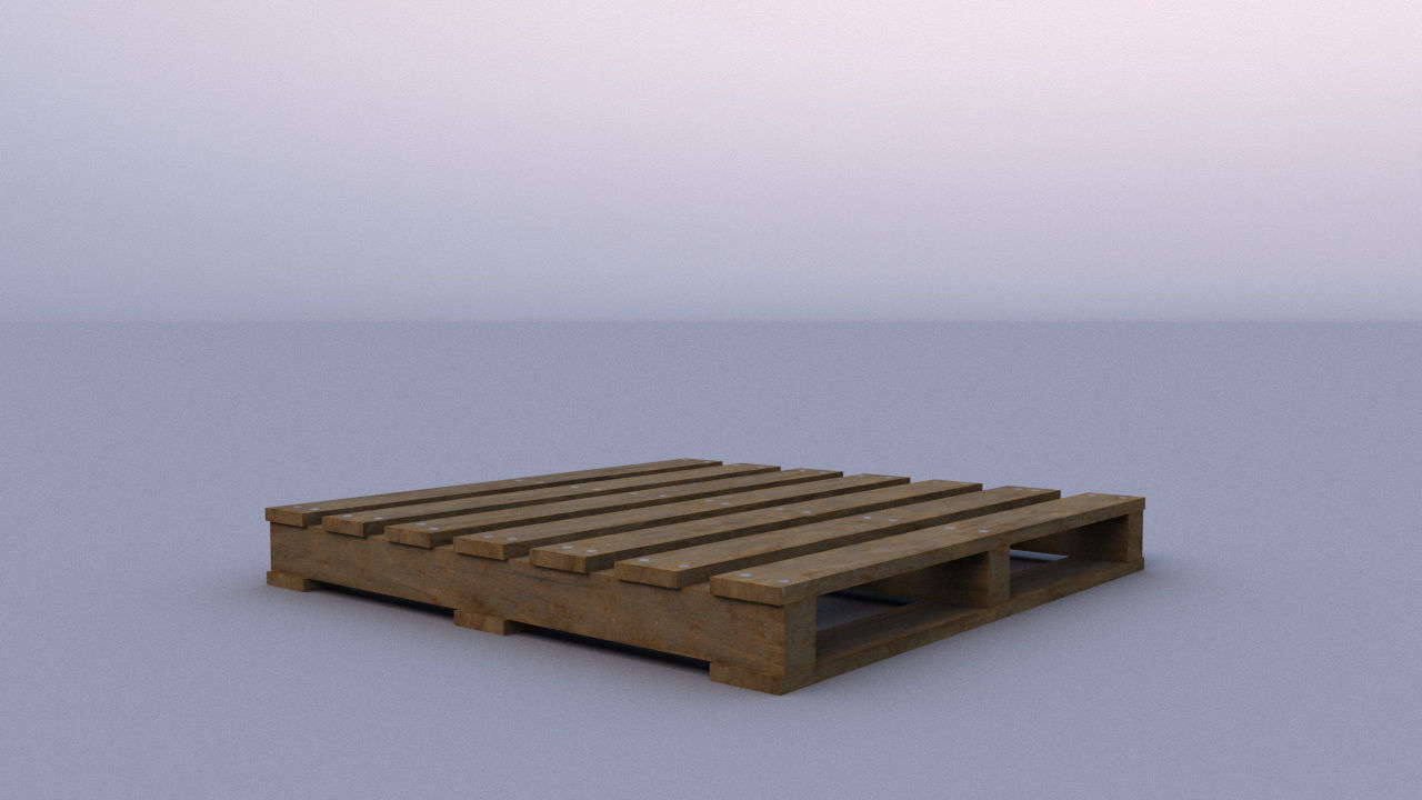 Pallet wooden Low-poly 3D model_6