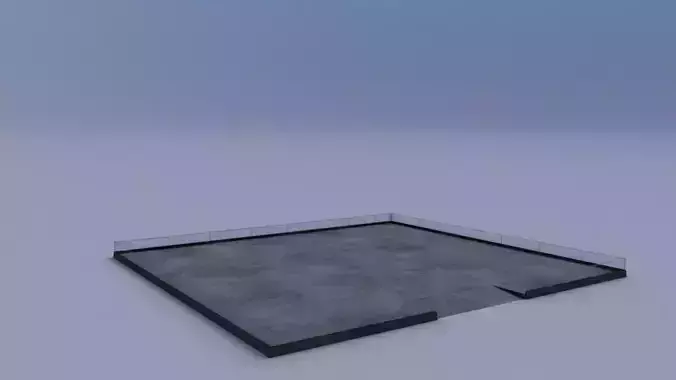 Parking concrete floor on sky
