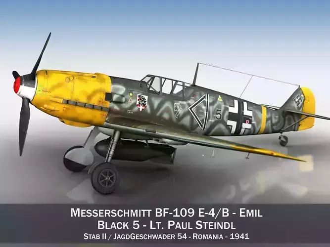 Messerschmitt - BF-109 E - Black 5