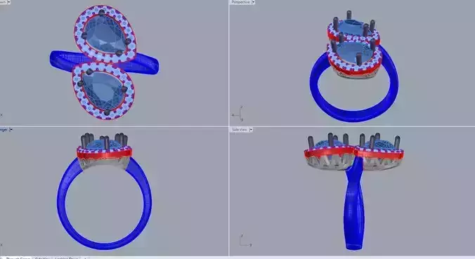 ring models jewelery  3D print model