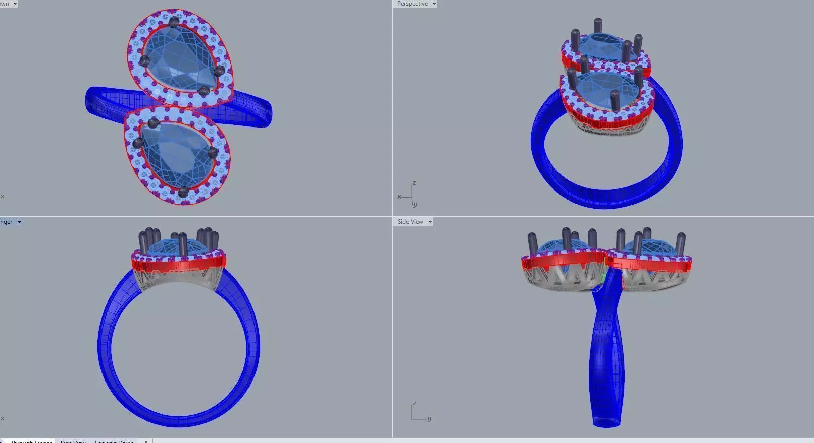 ring models jewelery  3D print model_0