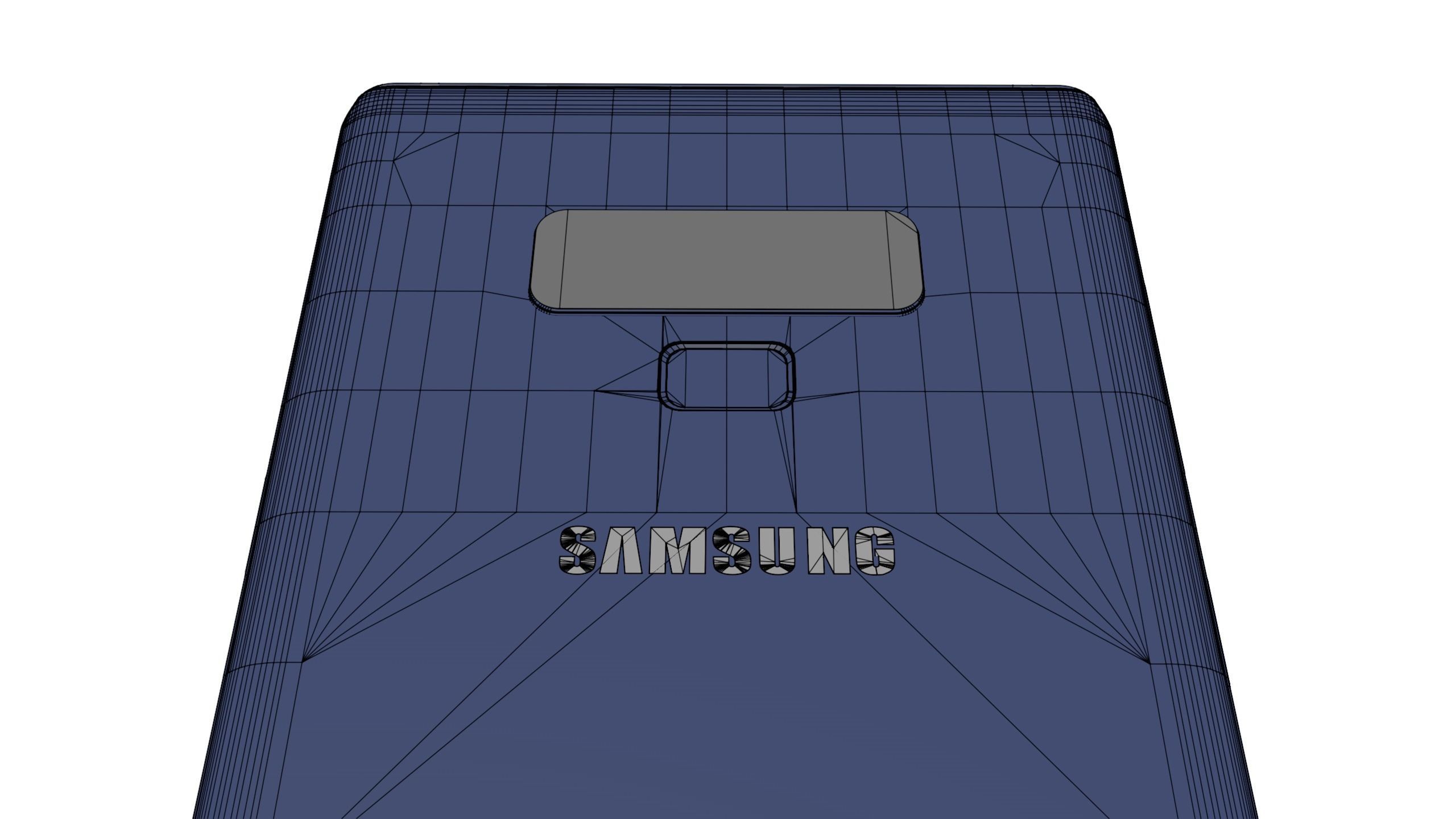 Samsung Galaxy Note 9 Ocean Blue Free low-poly 3D model_14