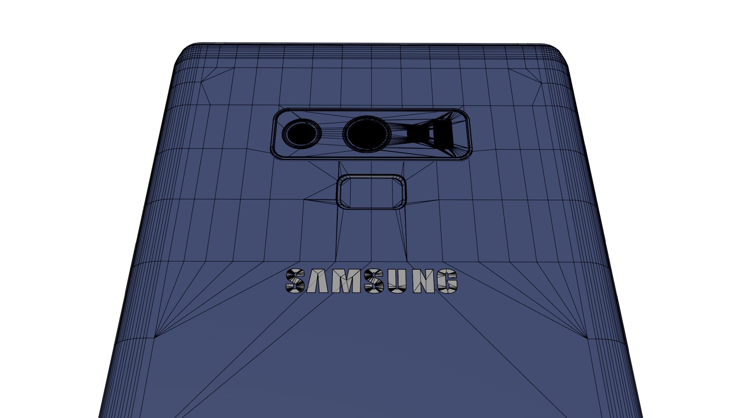 Samsung Galaxy Note 9 Ocean Blue Free low-poly 3D model_15