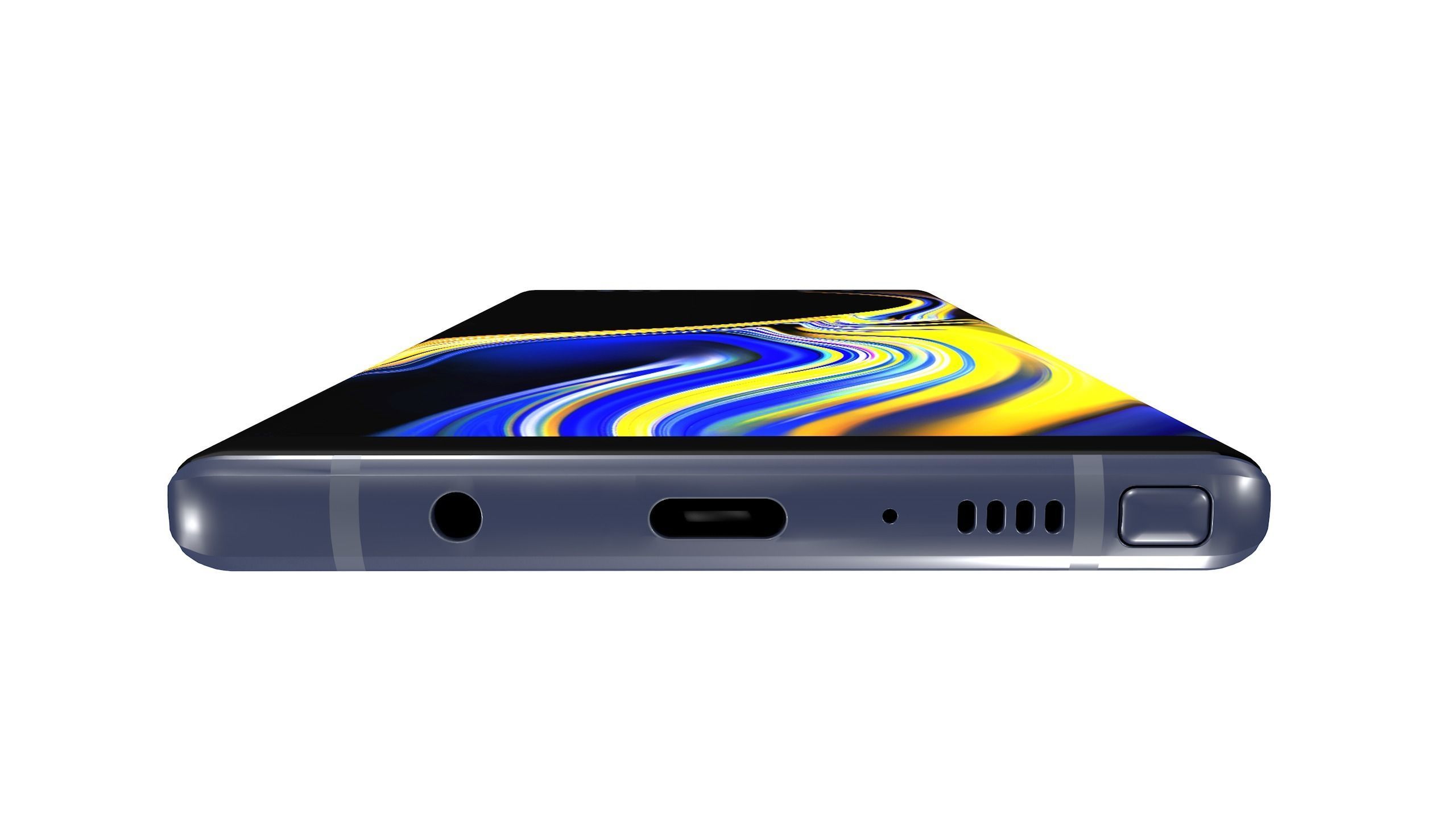 Samsung Galaxy Note 9 Ocean Blue Free low-poly 3D model_11