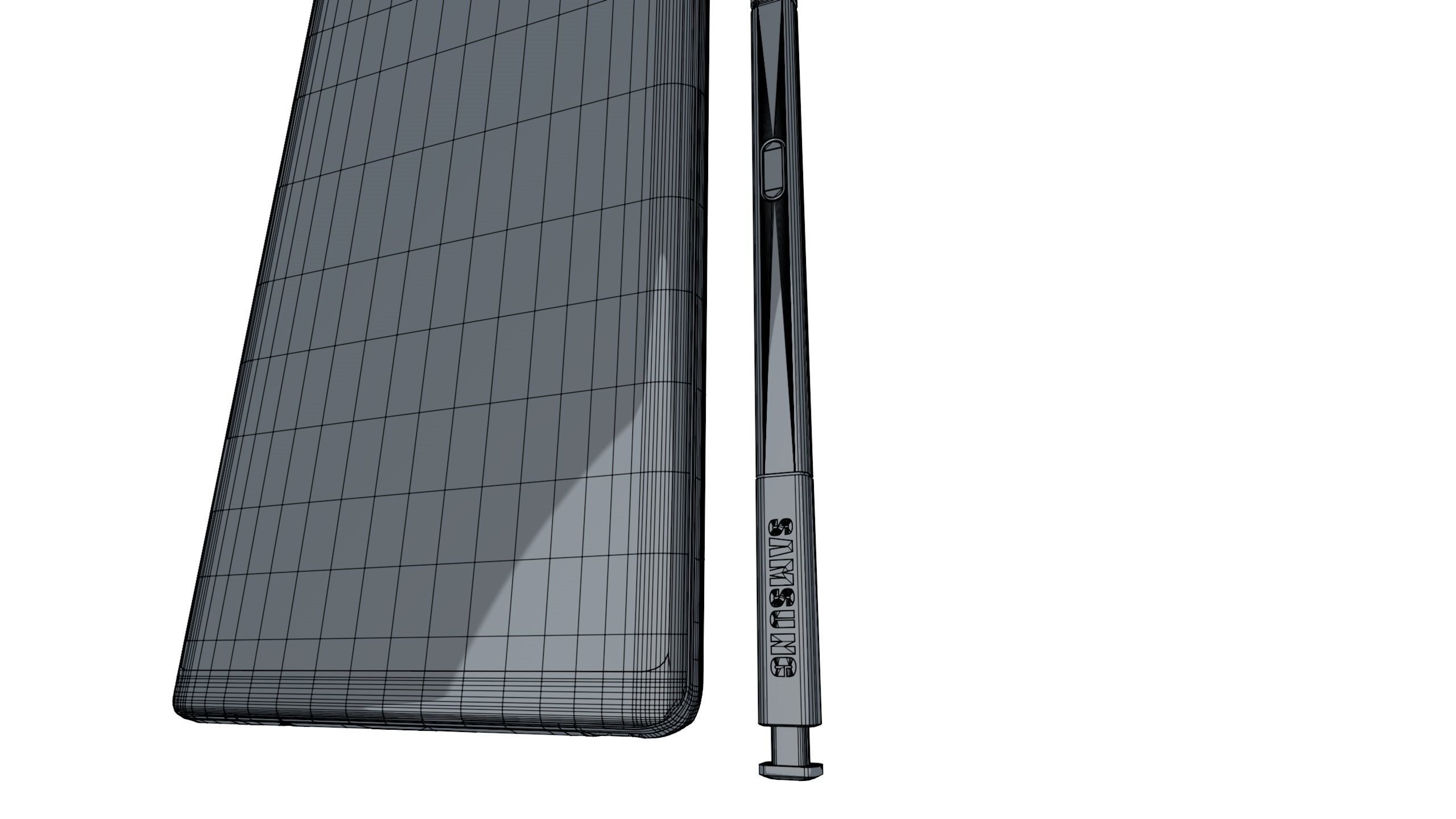 Samsung Galaxy Note 9 Ocean Blue Free low-poly 3D model_26