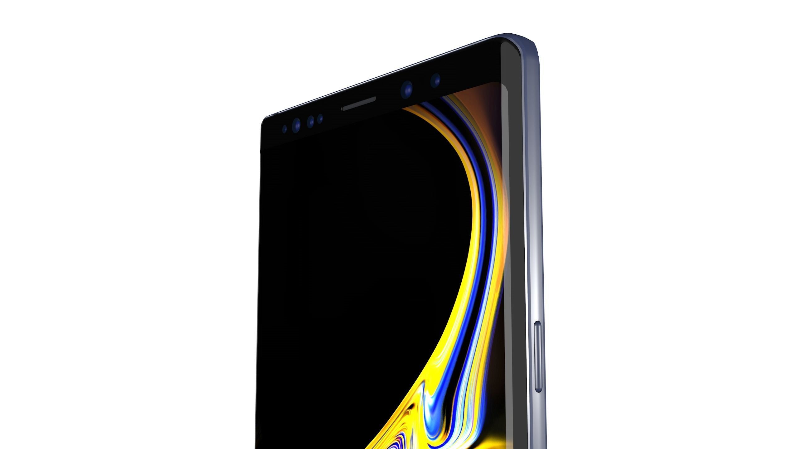 Samsung Galaxy Note 9 Ocean Blue Free low-poly 3D model_2