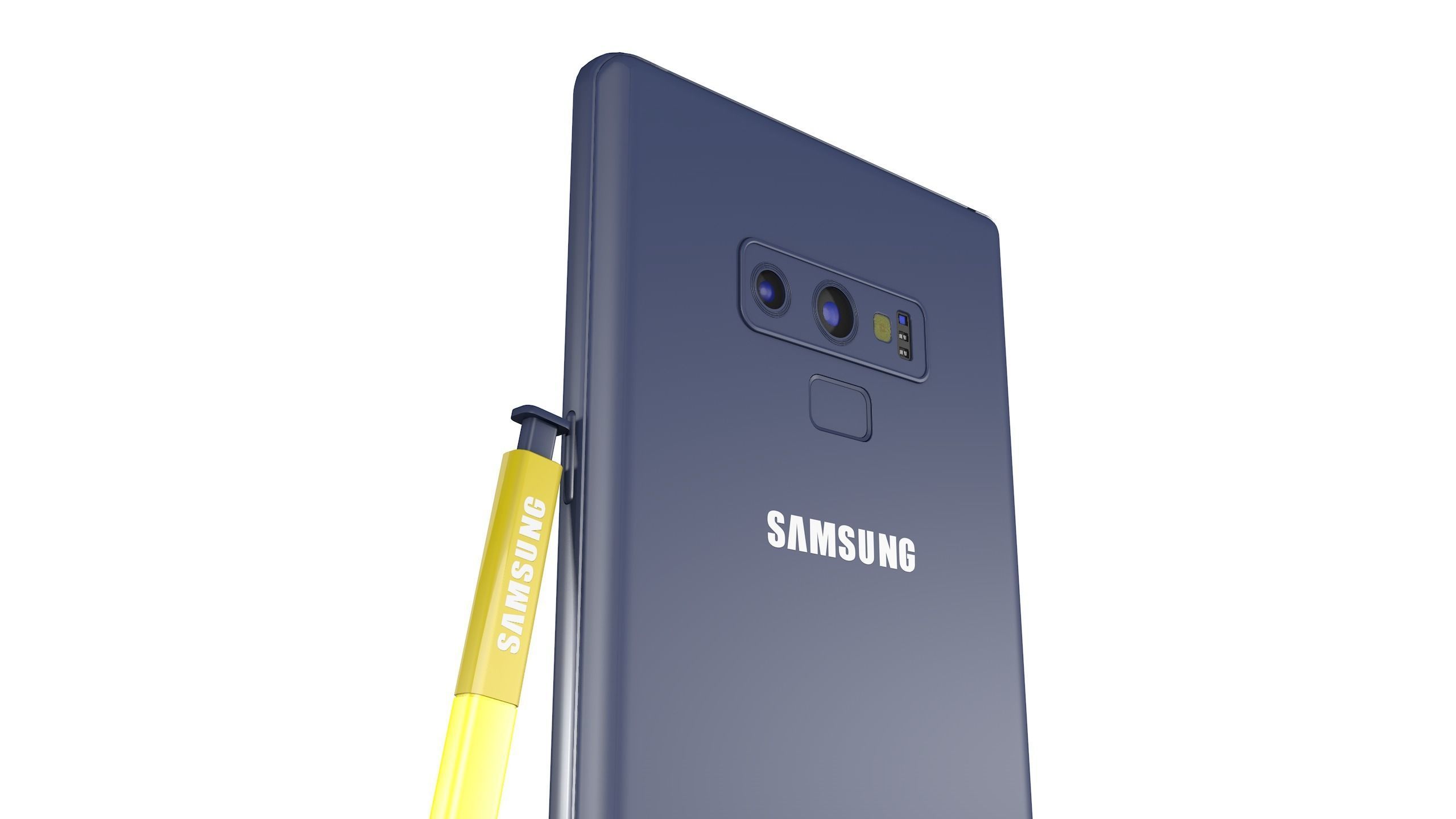 Samsung Galaxy Note 9 Ocean Blue Free low-poly 3D model_4
