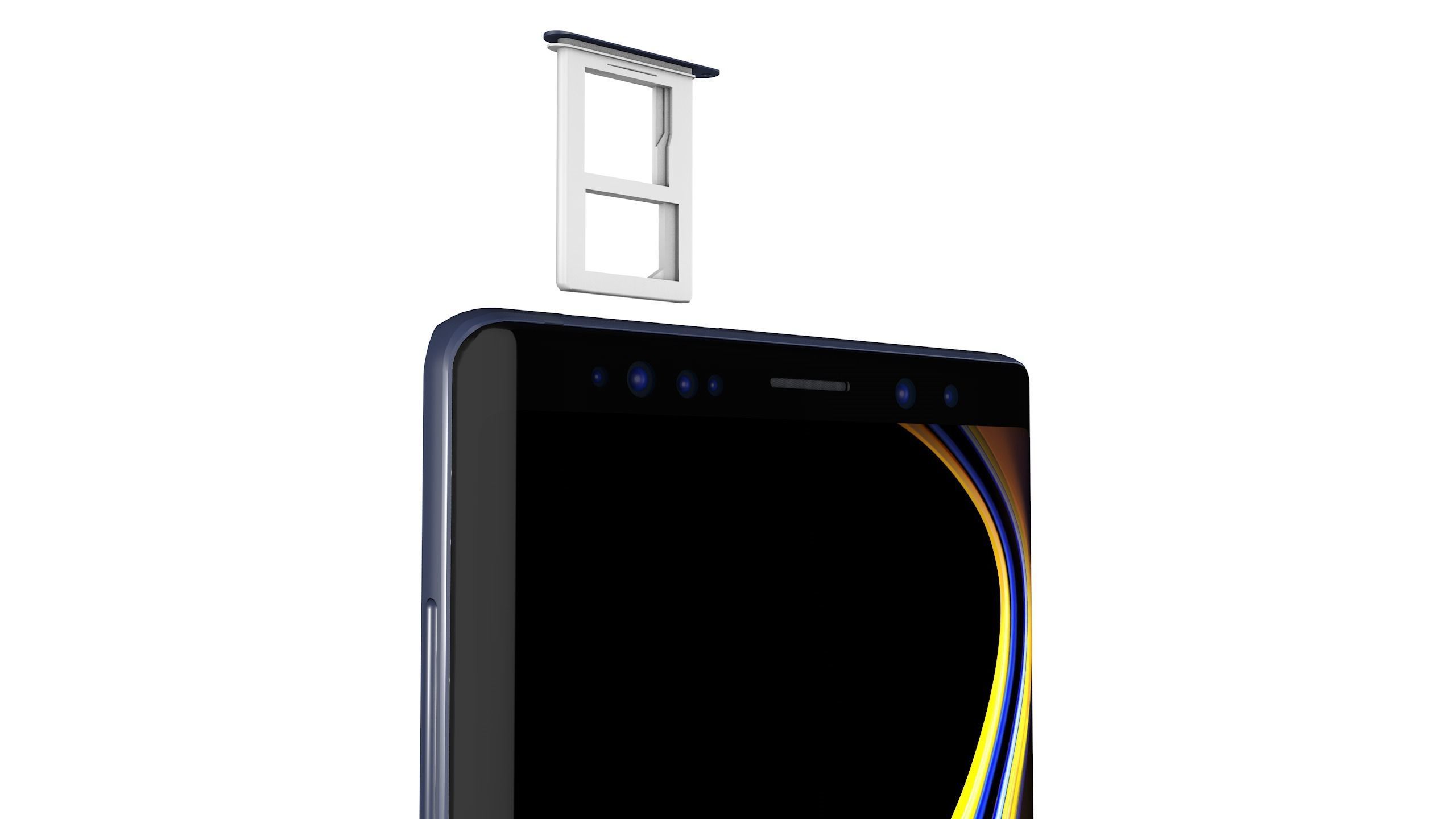 Samsung Galaxy Note 9 Ocean Blue Free low-poly 3D model_8