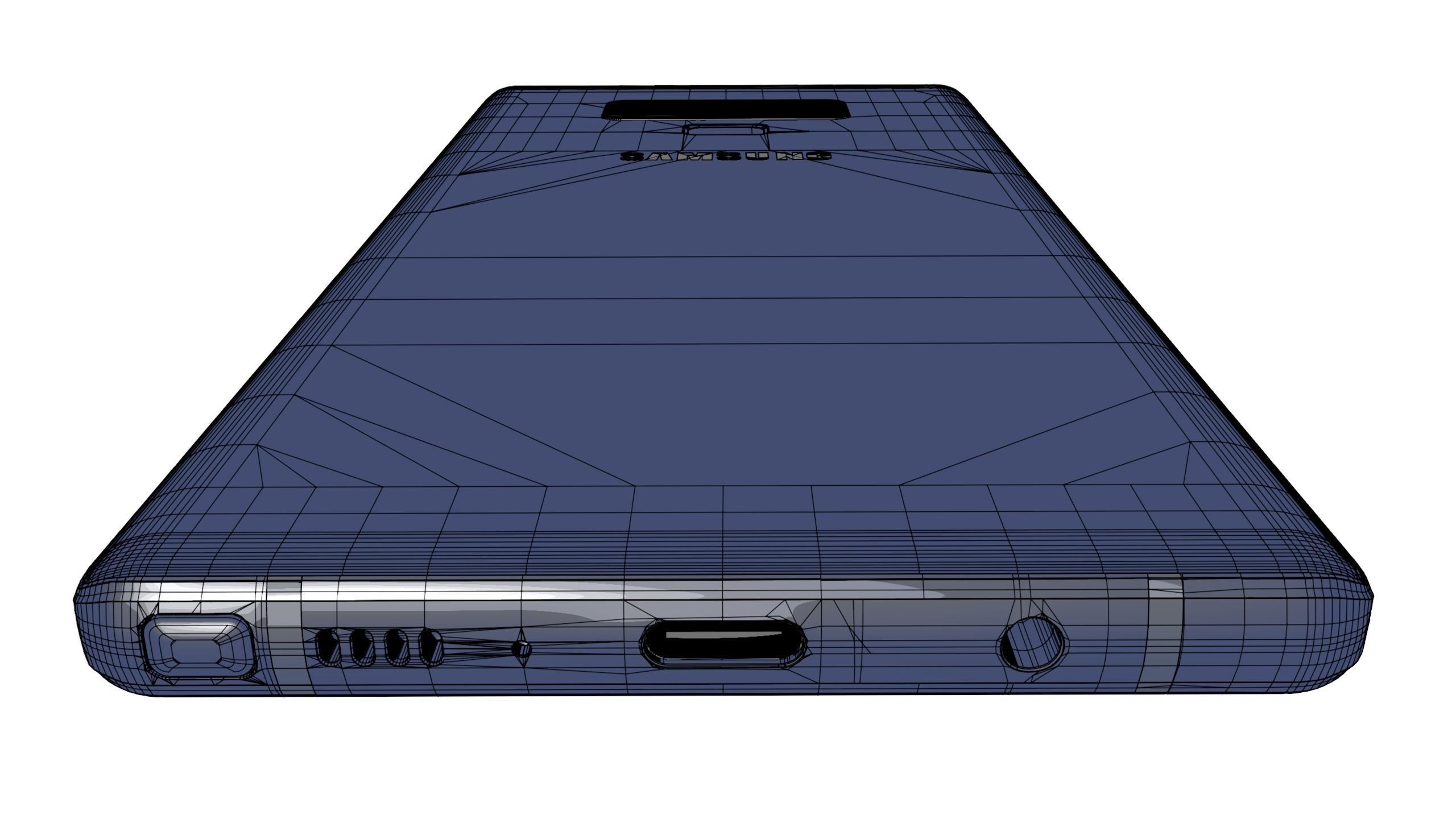 Samsung Galaxy Note 9 Ocean Blue Free low-poly 3D model_13