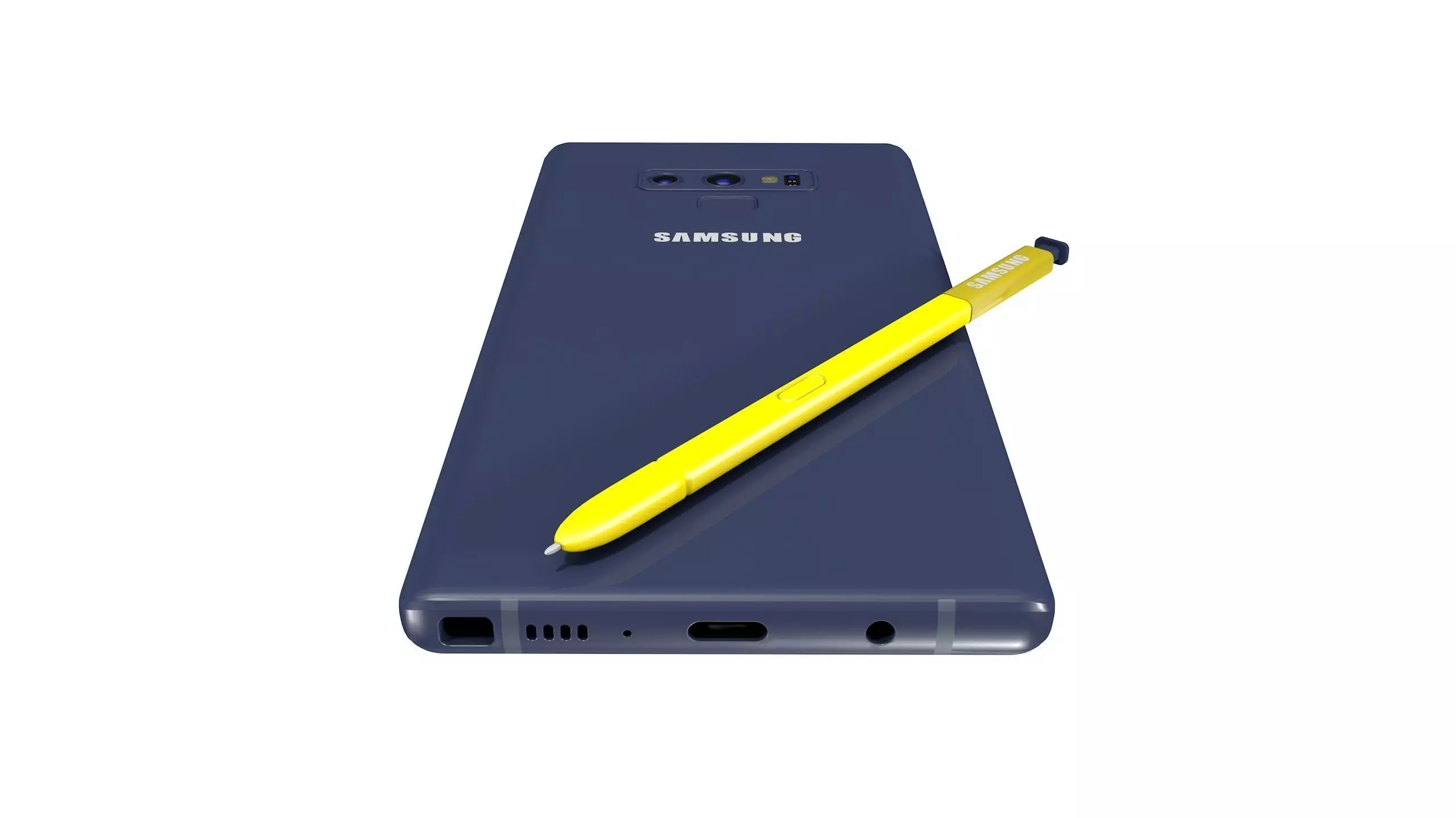 Samsung Galaxy Note 9 Ocean Blue Free low-poly 3D model_0