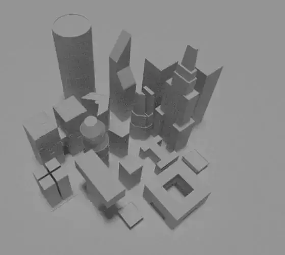 Low-poly buildings building