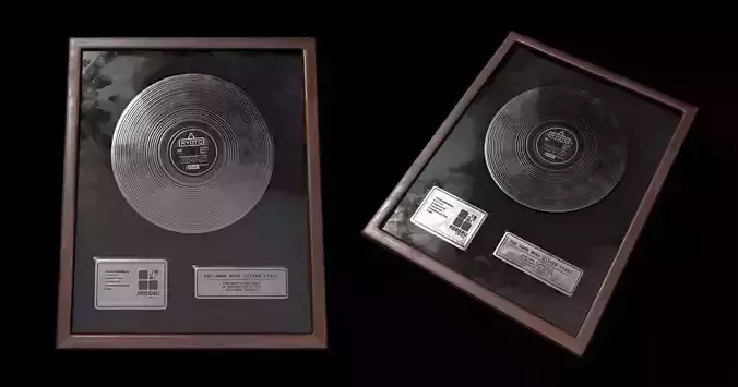 Silver Vinyl Low-poly 3D model