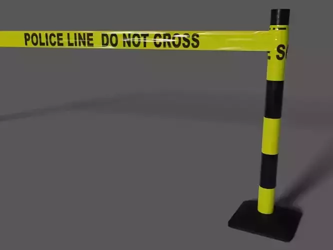 Police Line Do Not Cross Tape and Post