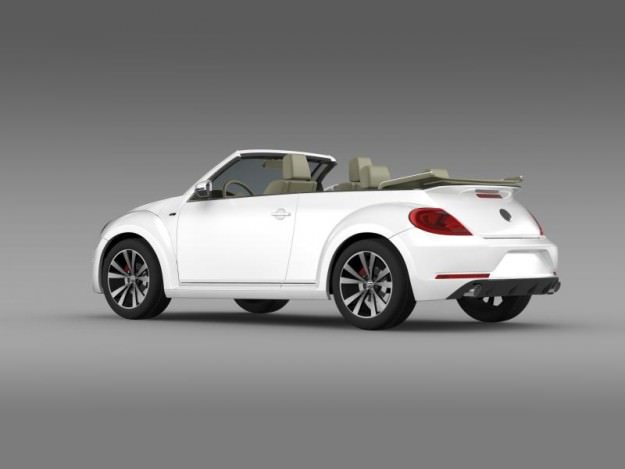 VW Beetle RLine Cabrio 2014 3D model_6