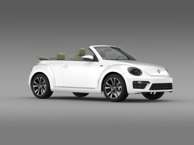 VW Beetle RLine Cabrio 2014 3D model_12