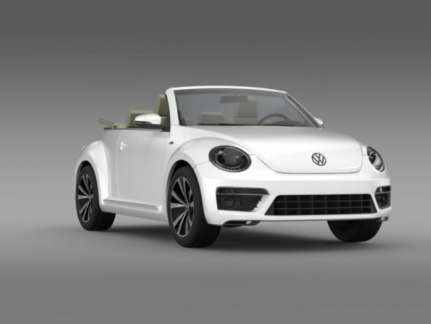 VW Beetle RLine Cabrio 2014 3D model_13