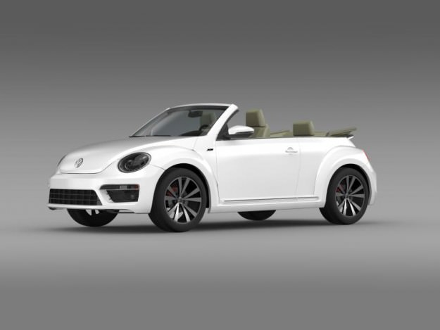 VW Beetle RLine Cabrio 2014 3D model_4