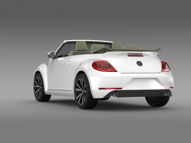 VW Beetle RLine Cabrio 2014 3D model_7