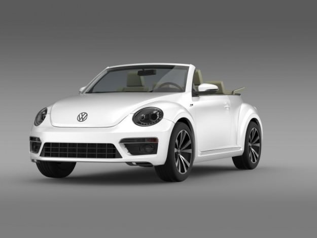 VW Beetle RLine Cabrio 2014 3D model_3