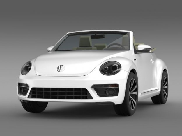 VW Beetle RLine Cabrio 2014 3D model_2