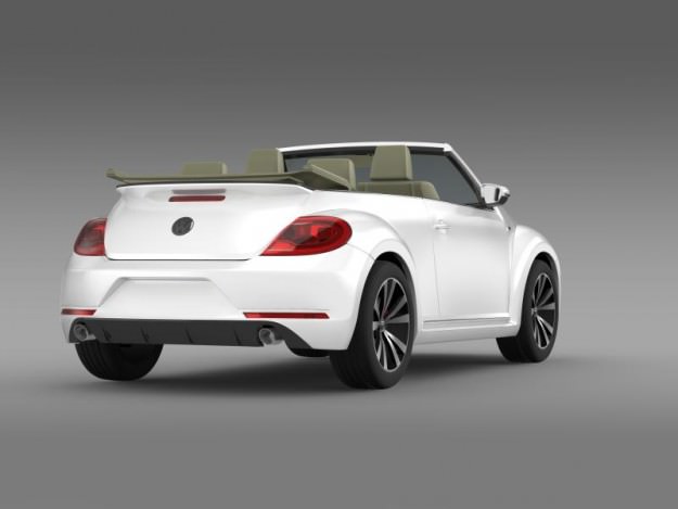 VW Beetle RLine Cabrio 2014 3D model_9