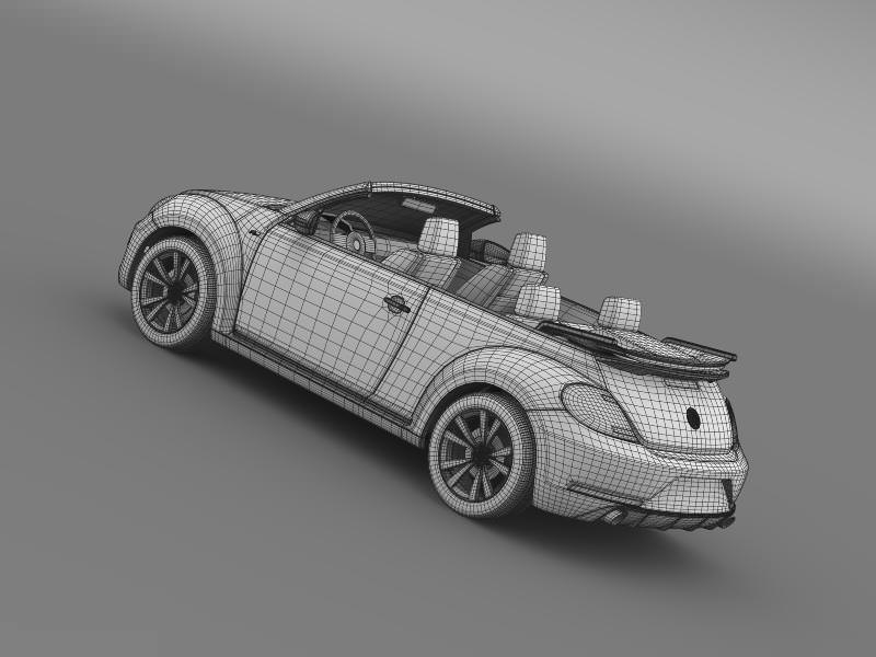 VW Beetle RLine Cabrio 2014 3D model_20