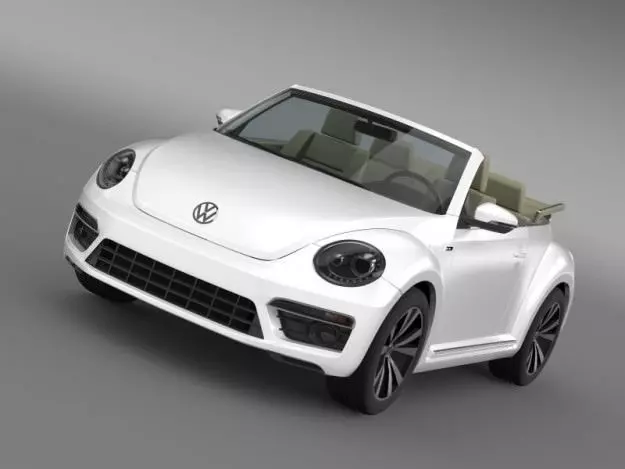 VW Beetle RLine Cabrio 2014 3D model_0
