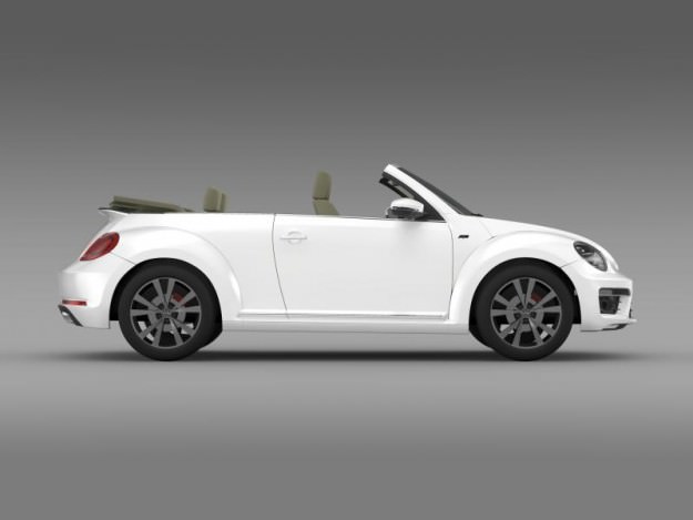 VW Beetle RLine Cabrio 2014 3D model_11