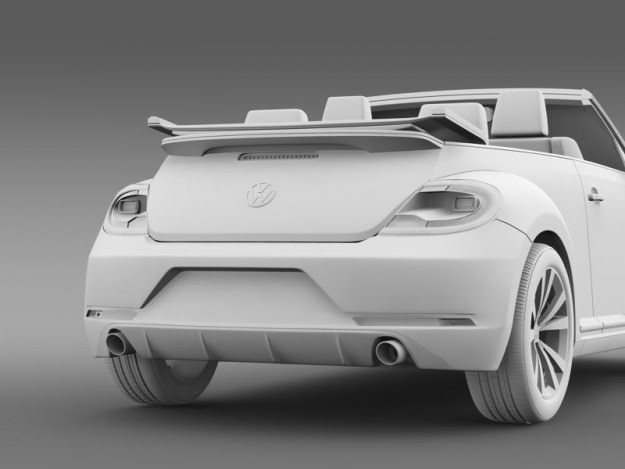 VW Beetle RLine Cabrio 2014 3D model_17