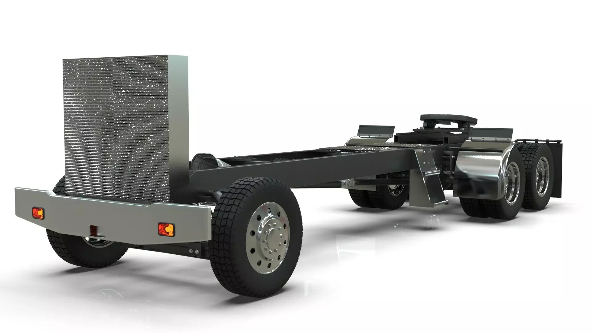 kenworth w900 1984 Chasis LowPoly Low-poly 3D model_0