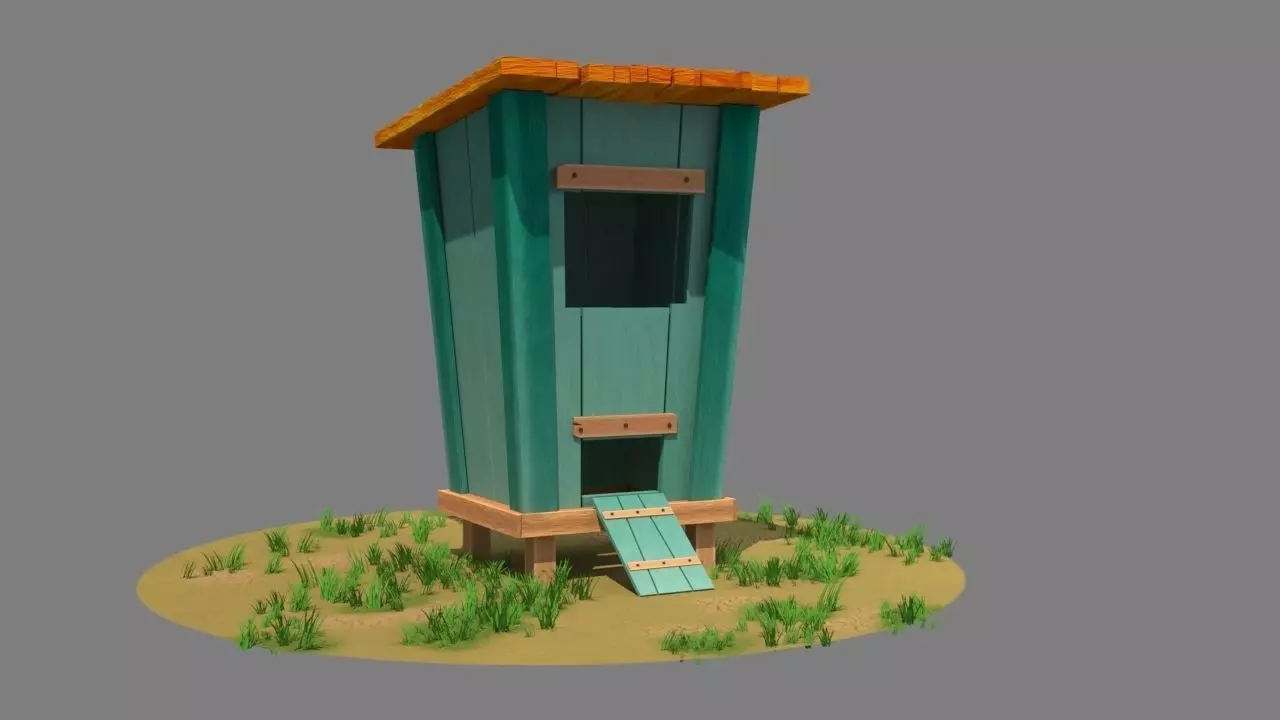 Chicken nest Low-poly 3D model