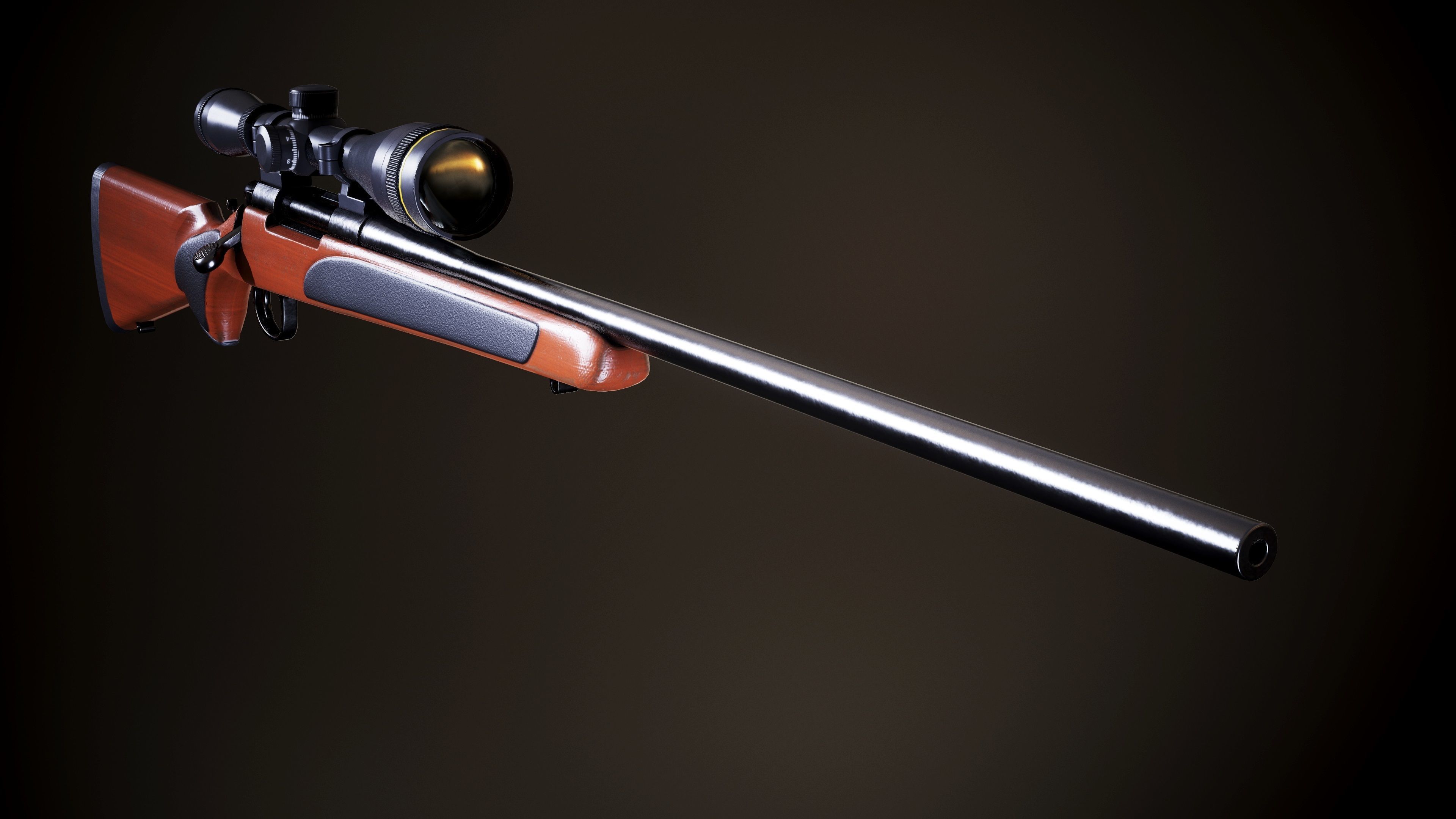 Remington 700 Low-poly 3D model_8