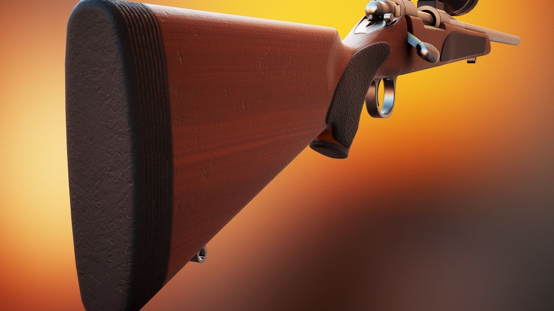 Remington 700 Low-poly 3D model_4