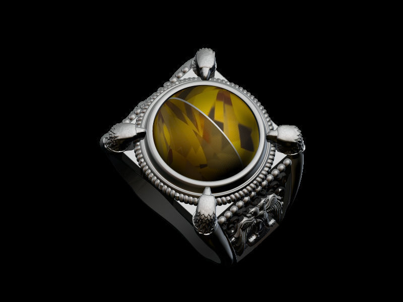 eagle ring 3D print model_3