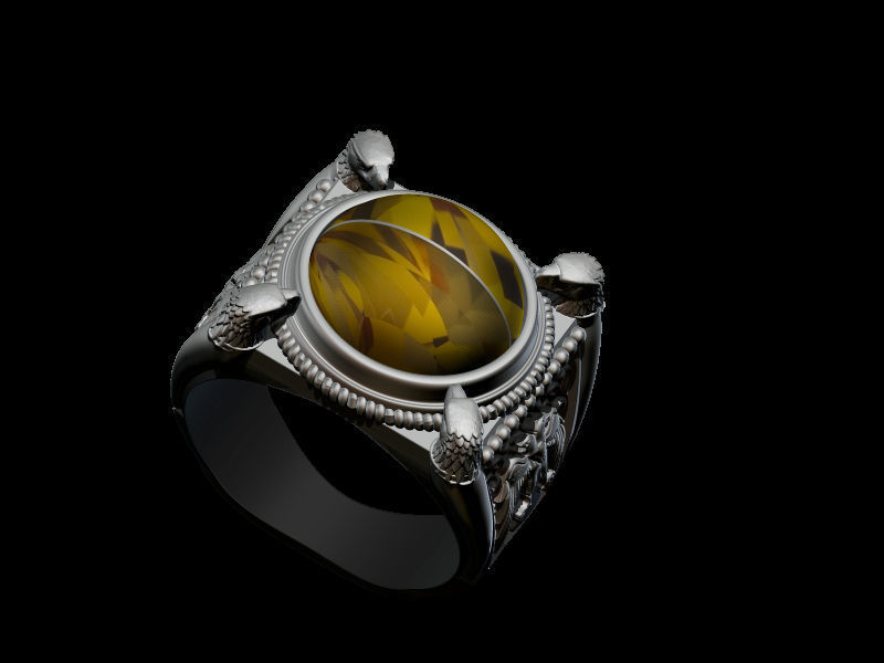 eagle ring 3D print model_1