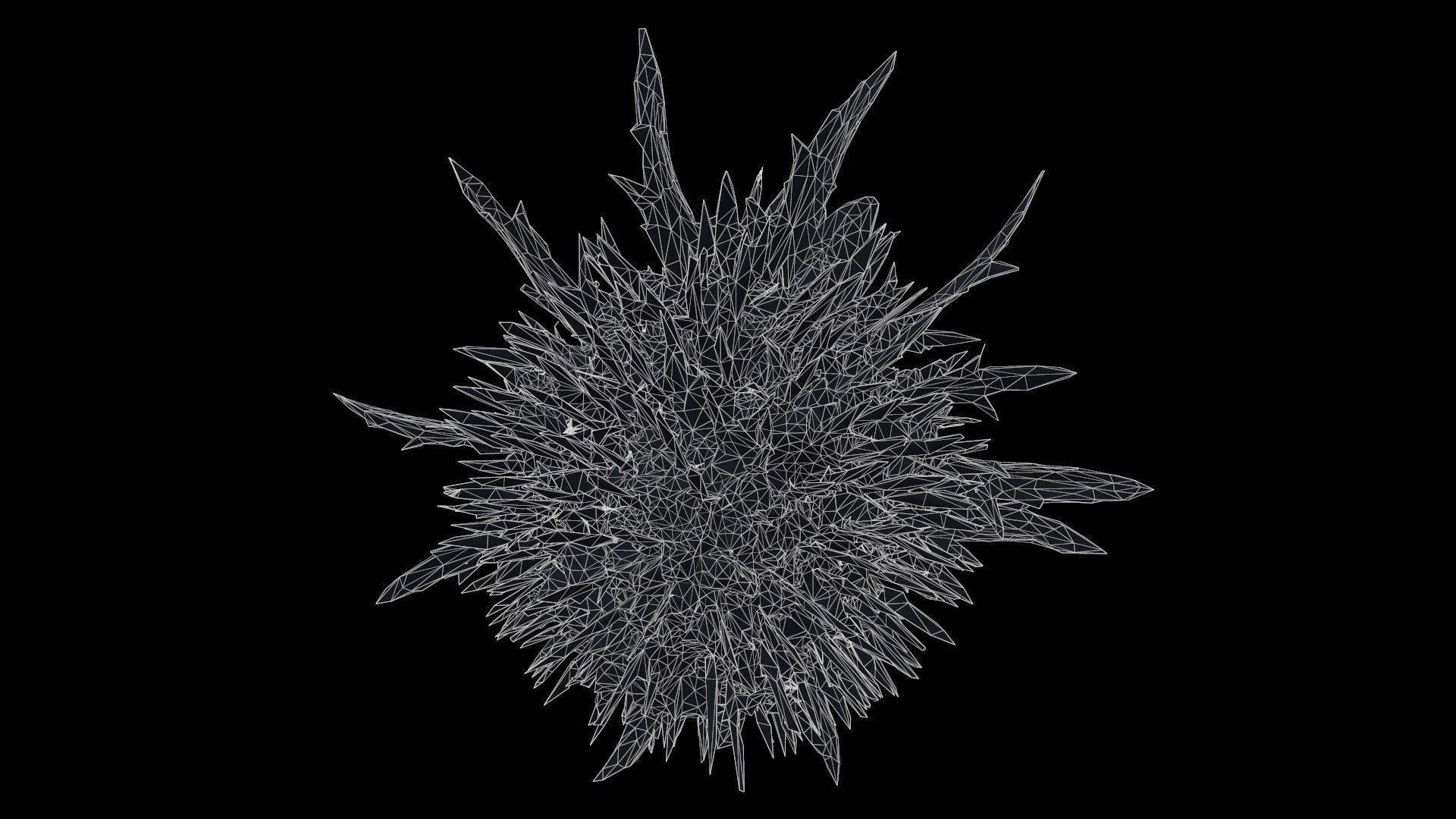 Milk Marian Mary Blessed Thistle Silybum Marianum Low-poly 3D model_6