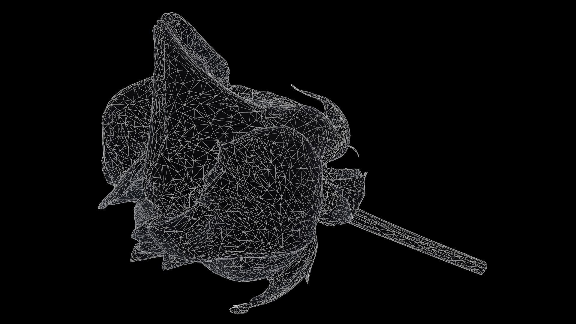 China Chinese Rose Rosa Chinensis 2 Low-poly 3D model_6