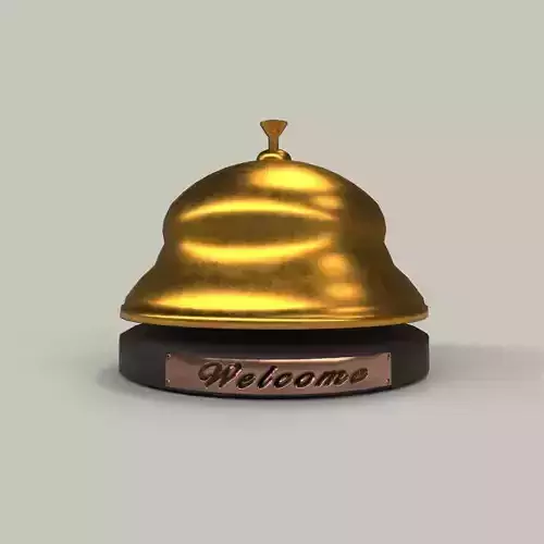 Reception Bell Low-poly 3D model
