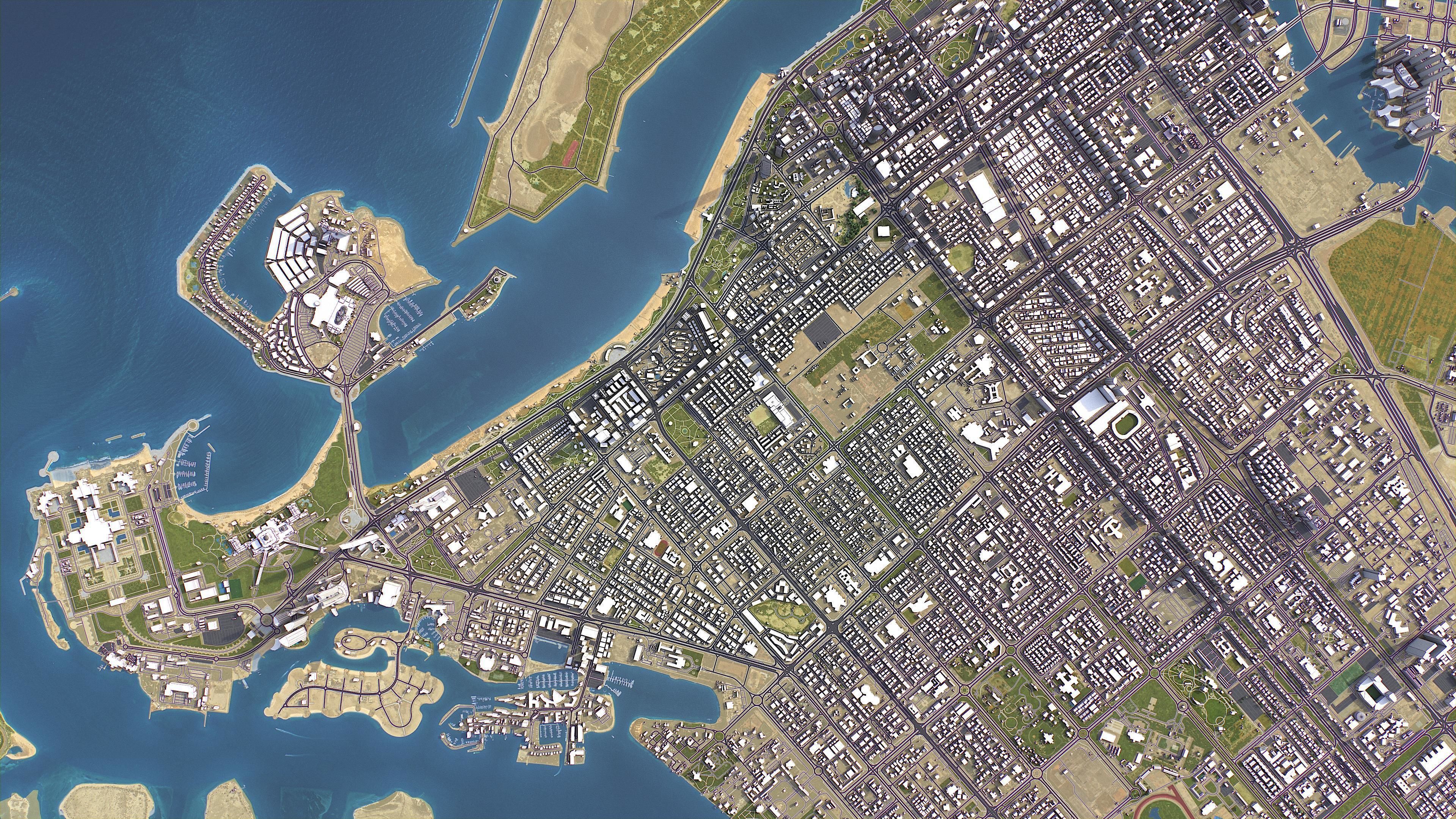 Abu Dhabi - 3D City Model Low-poly 3D model_22