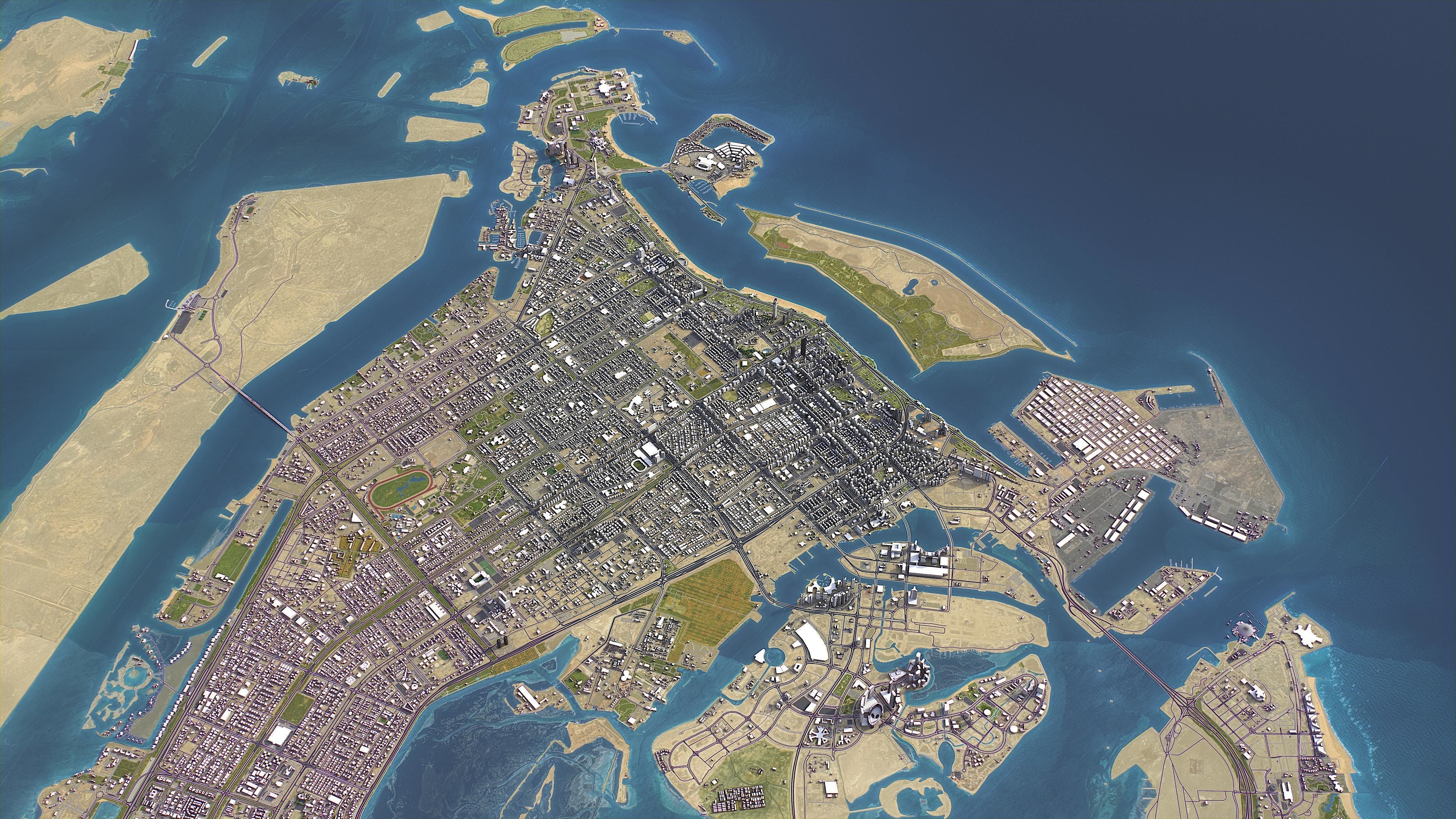 Abu Dhabi - 3D City Model Low-poly 3D model_14