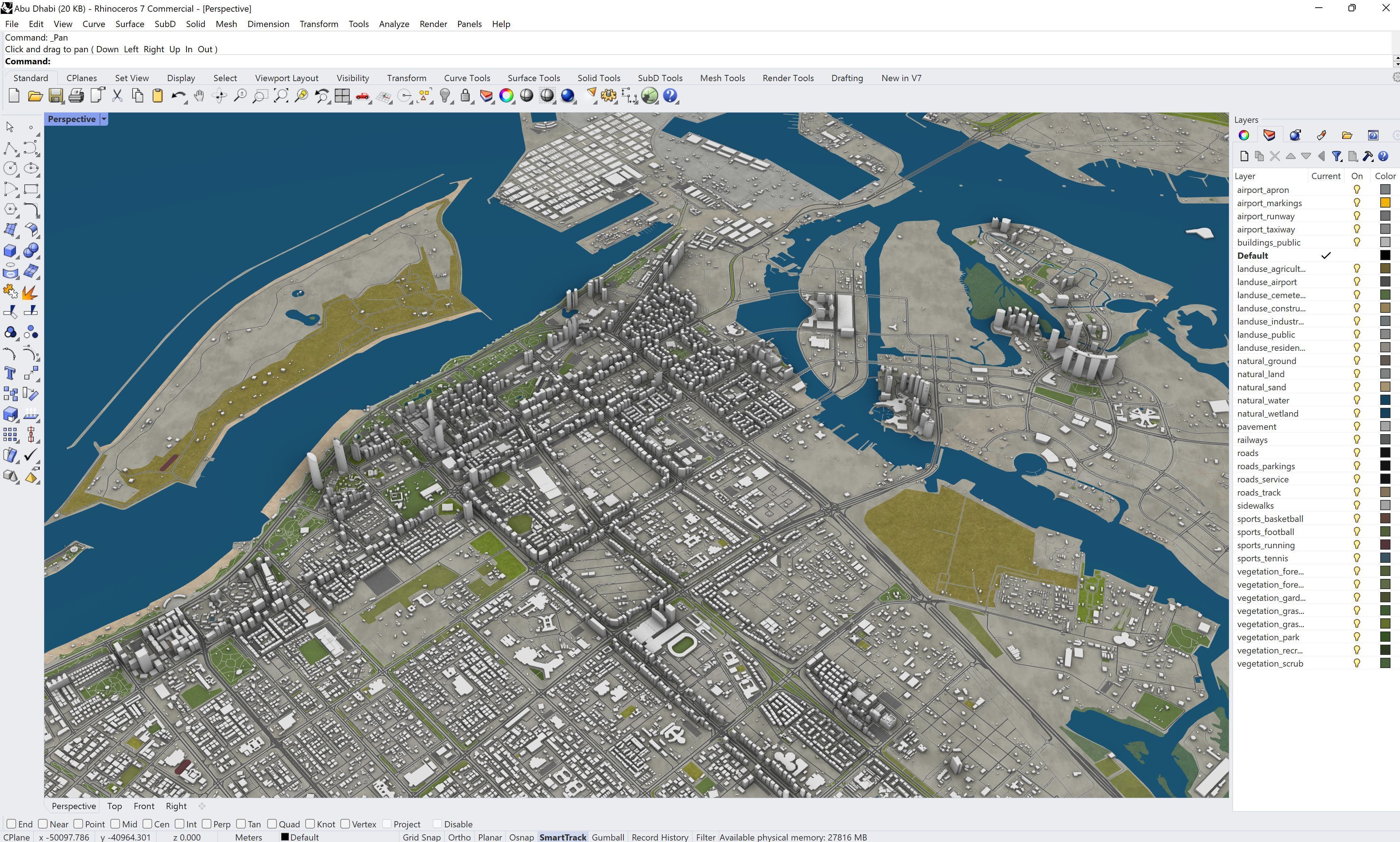 Abu Dhabi - 3D City Model Low-poly 3D model_23