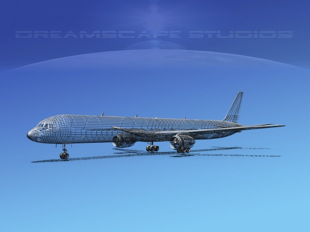 Boeing 757-300 Unmarked 1 3D model_1